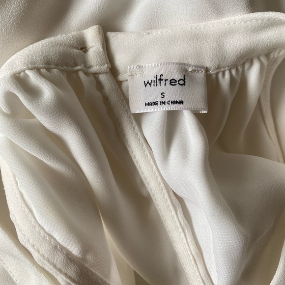 Aritzia Wilfred High Neck Open Back Top in White - Picture 4 of 4